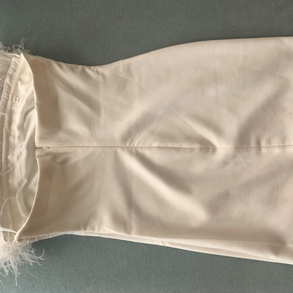 Likely- Katy White Mini Dress with Feathers - Picture 3 of 7